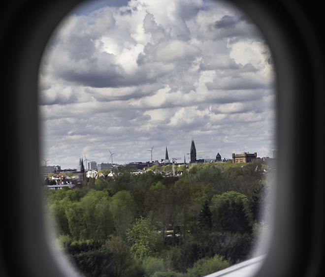  Blick auf Bremen aus dem Flugzeug Foto: Christine Lisse