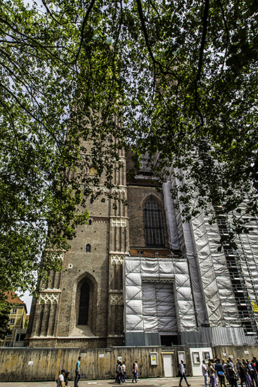Frauenkirche in München mit Baugerüst 2015 Foto: Christine Lisse