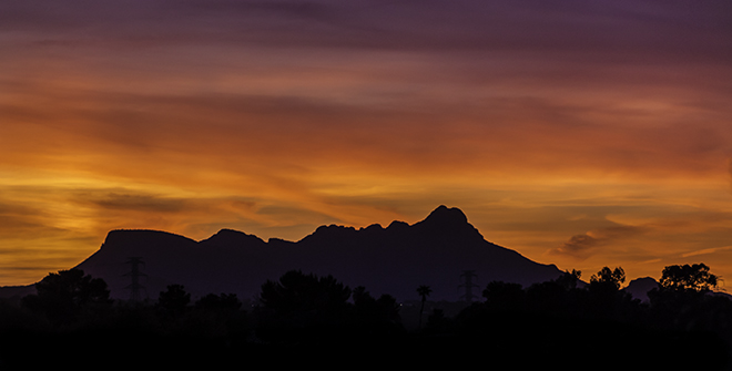 Sonnenuntergang in Tucson, Arizona Foto: Christine Lisse