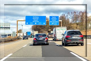 Bundesautobahn A7 Deutschland bei Kassel
